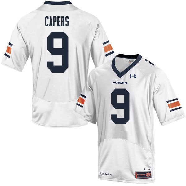 Men #9 Ze'Vian Capers Auburn Tigers College Football Jerseys Sale-White